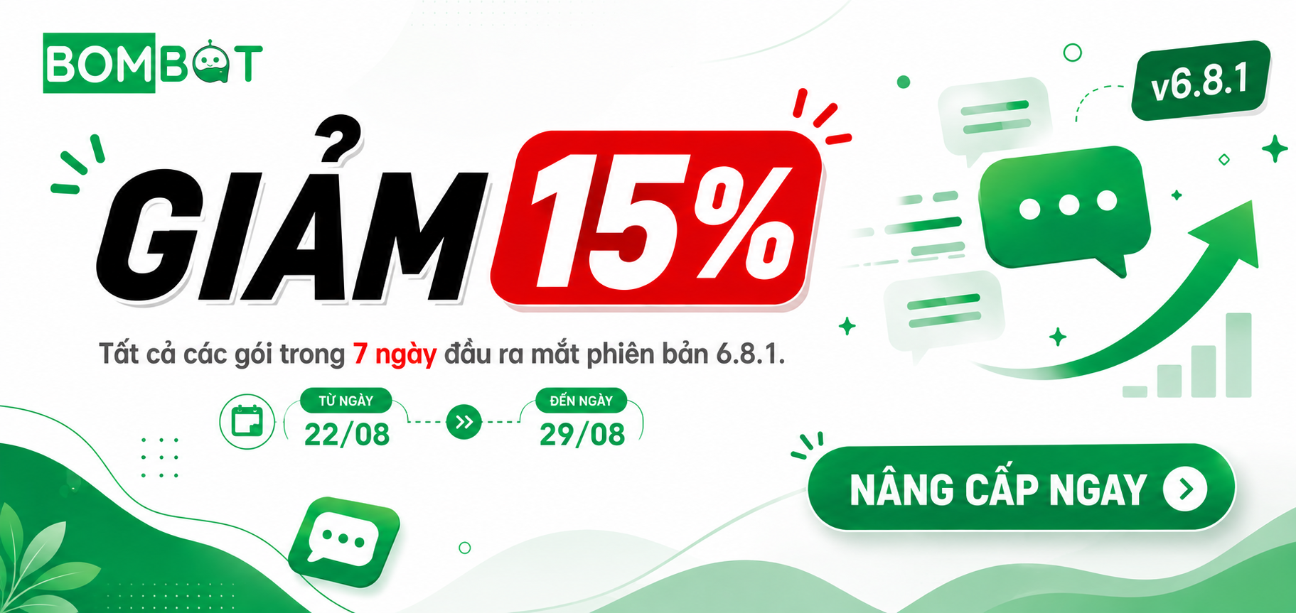 Bombot giảm 15%